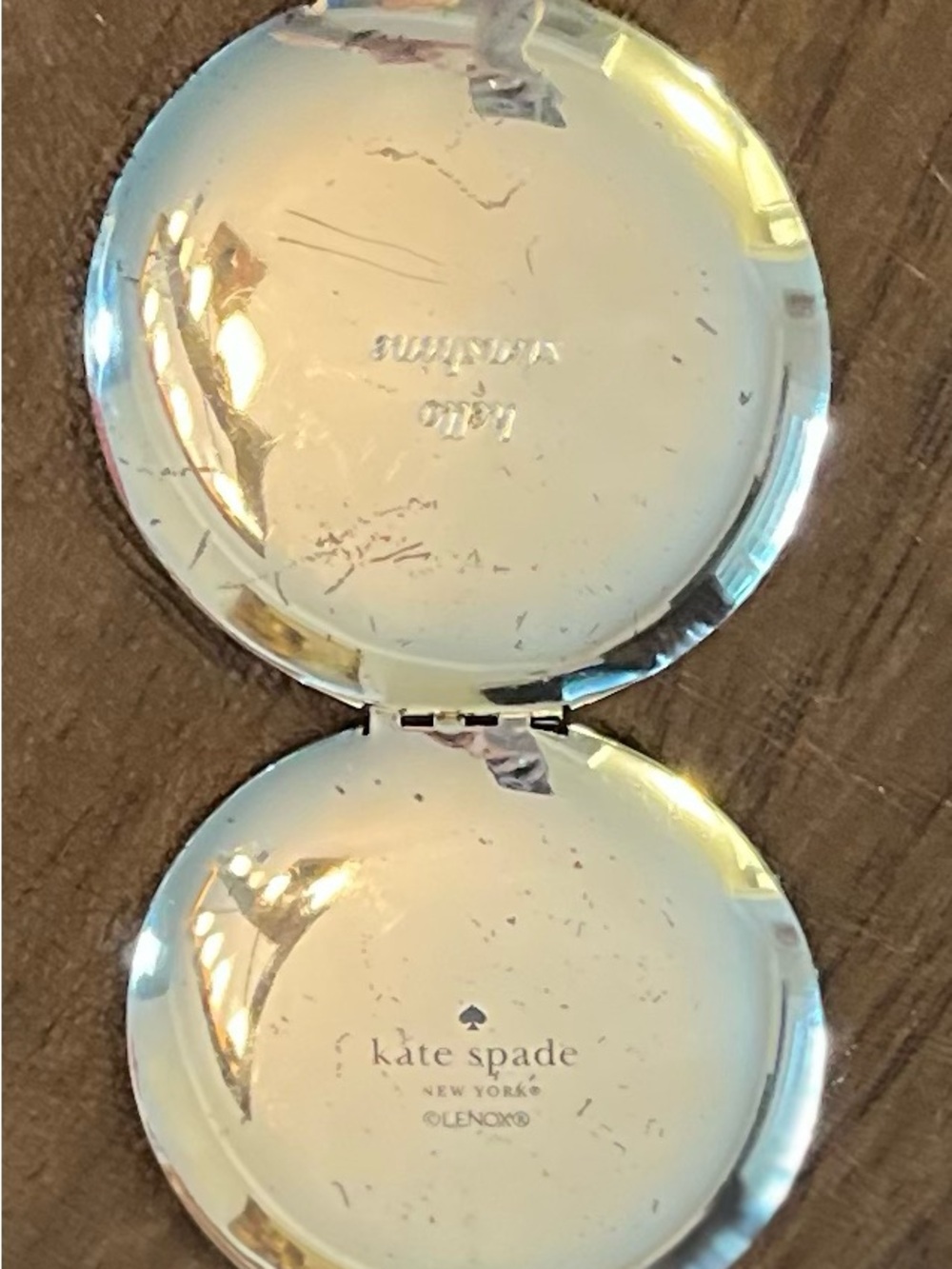 kate spade silver foldable compact mirror